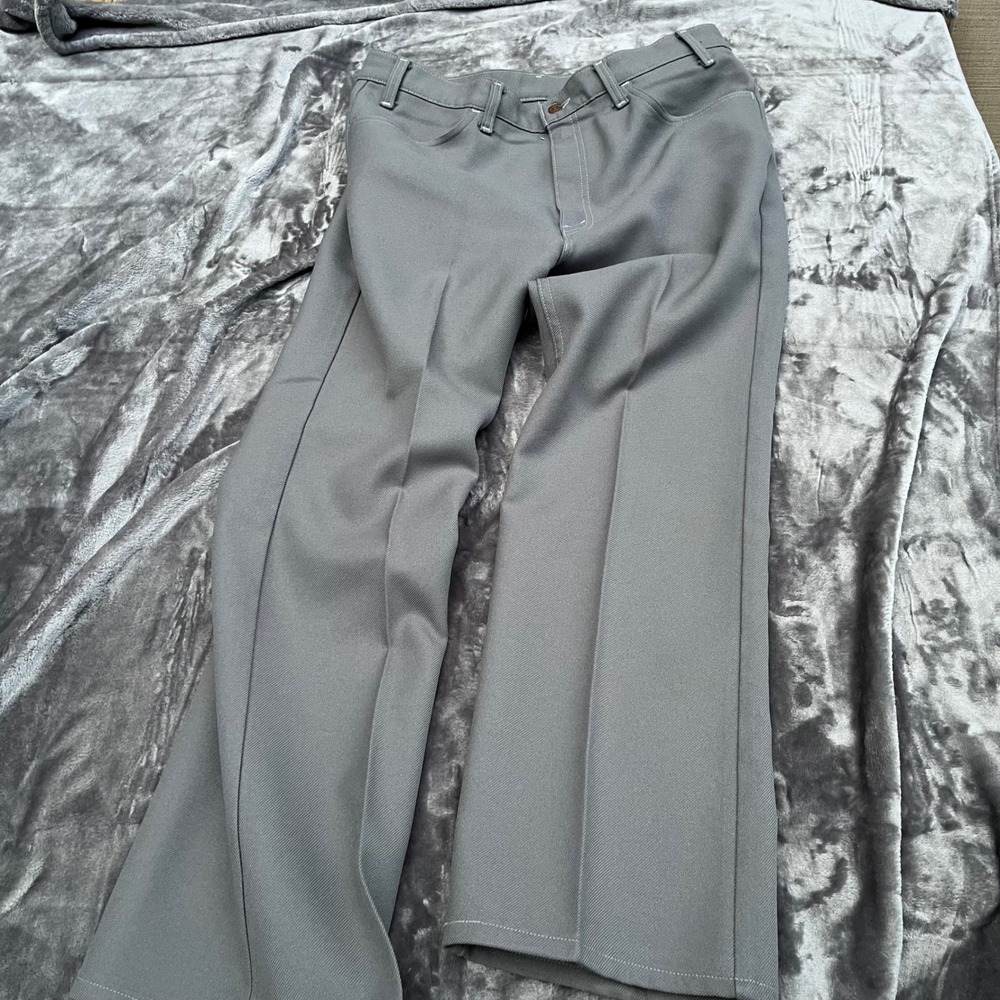 VTG 1994 Levis 517 Gray Dacron Polyester Bootcut Pants Mens 38x29 Made USA
